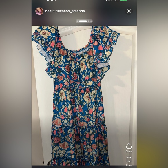 Floral Ruffle Maxi Dress - Picture 2 of 3